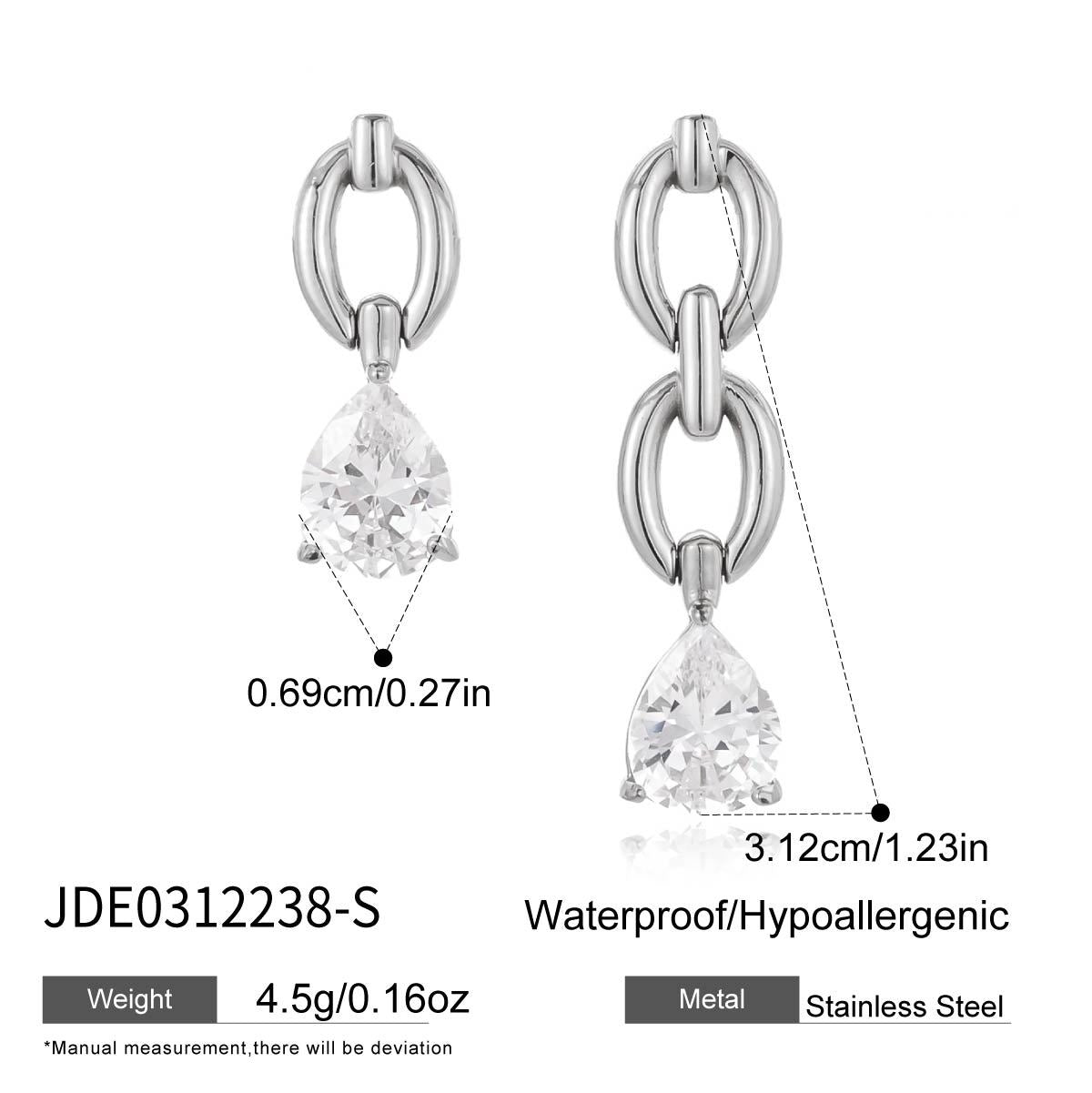 Damen Ohrhänger mit elegantem Tropfen-Design und hypoallergenem Edelstahl Shop Nory