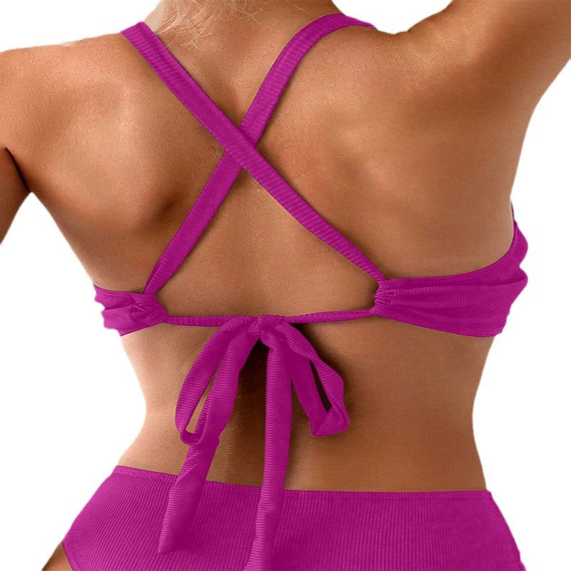 Damen Sport-Bikinioberteil mit raffinierten Drapé-Details Shopnory