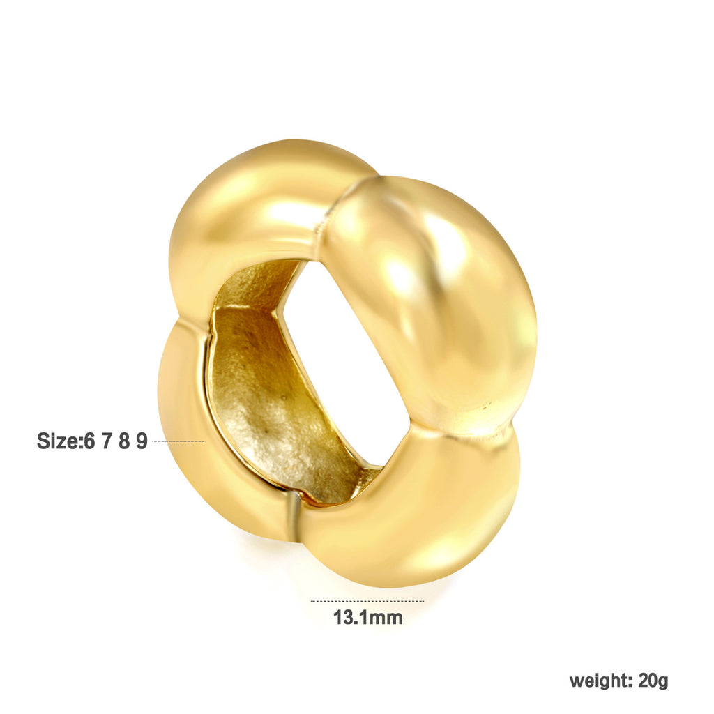 Damen Ring mit modernem, geschwungenem Knoten-Design Shop Nory