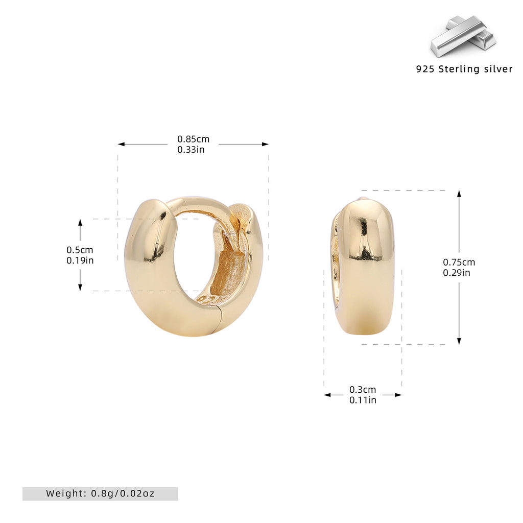 Damen Creolen mit modernem, geschwungenem Design aus hochwertigem 925 Sterling Silber Shop Nory