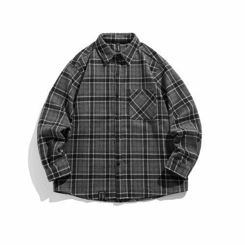 Herren Kariertes Overshirt im Shacket‑Stil aus weichem Flanell mit aufgesetzter Brusttasche Shop Nory