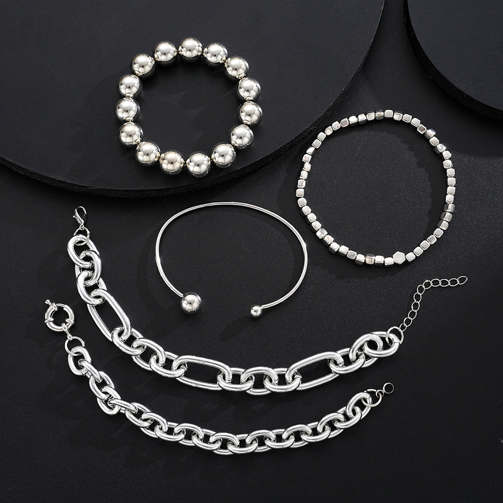 Damen Armreif-Set mit eleganten und modernen Ketten-Designs Shop Nory