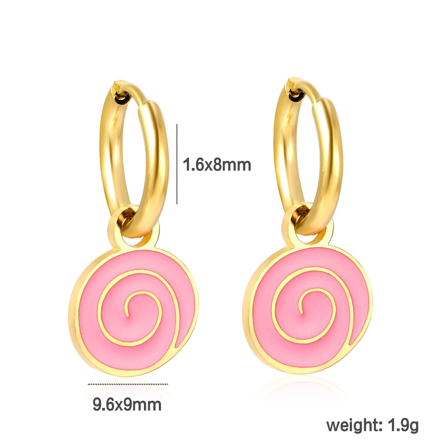 Damen Hängende Ohrstecker mit verspieltem Hamburger-Motiv Shop Nory