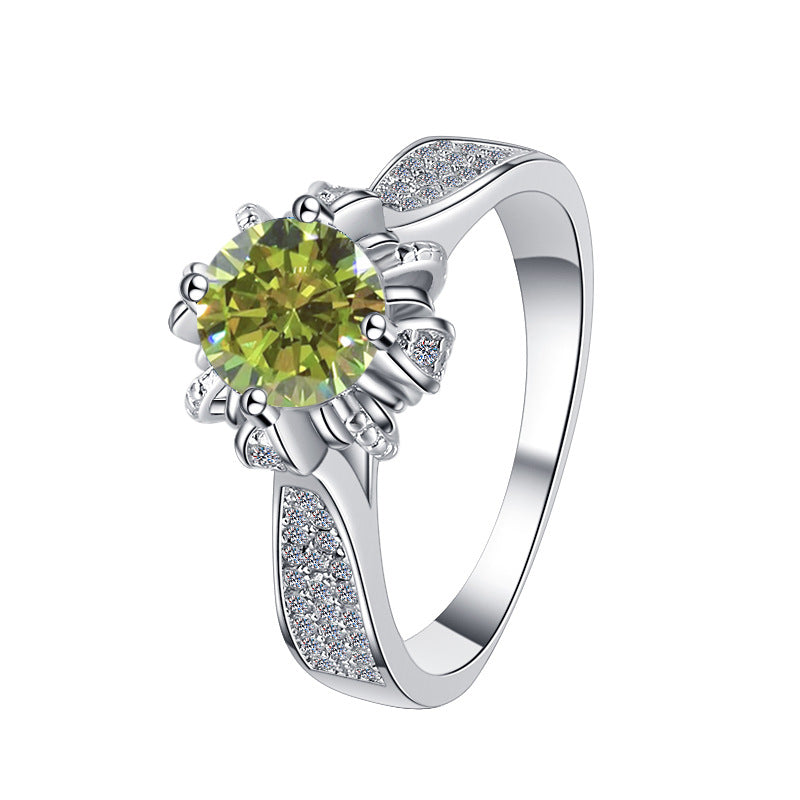 Damen Eleganter Verlobungsring mit kunstvollem Zirkonia-Besatz Shop Nory