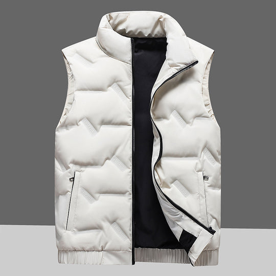 Herren Stylische Daunenweste mit hohem Kragen