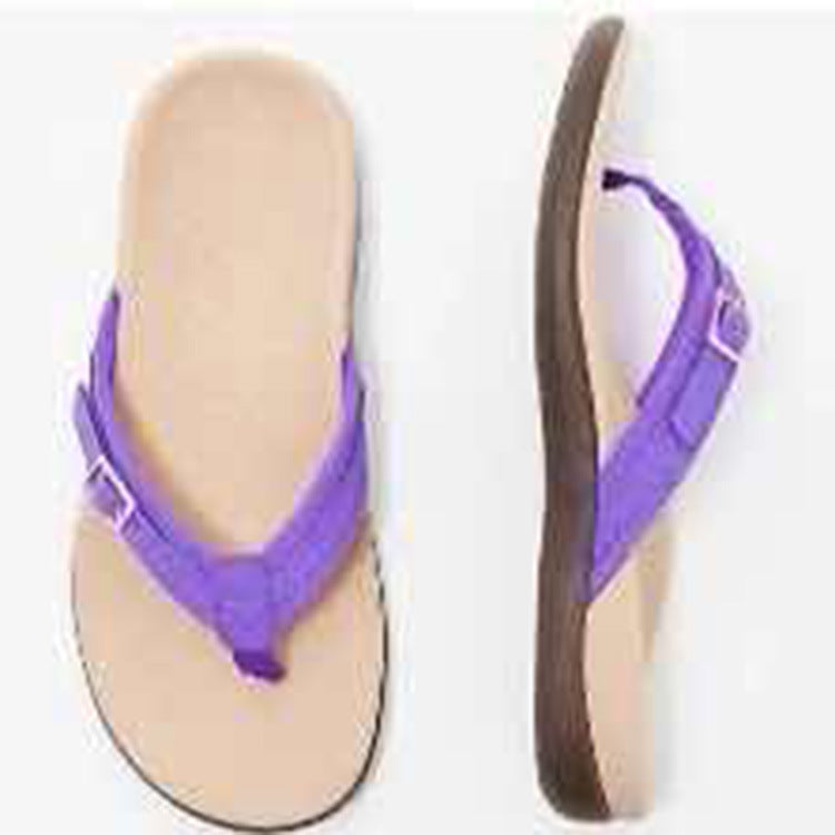 Damen Elegante und komfortable Zehentrenner-Sandalen mit verstellbarem Riemen