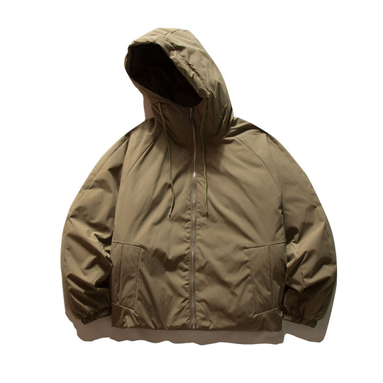 Unisex Boxy wattierte Kapuzenjacke mit Thermoisolierung und elastischen Bündchen Shop Nory