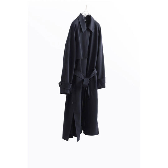 Damen Modischer Langmantel mit hochgeschlossenem Kragen und Taillengürtel Shop Nory