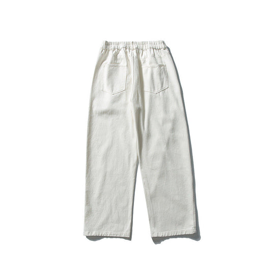 Damen Hochtaillierte weite Bundfalten-Hose aus Baumwollmischung mit geradem Bein Shop Nory