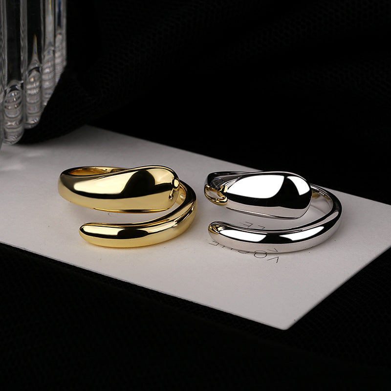 Damen Offener Ring mit elegantem, geschwungenem Design Shop Nory
