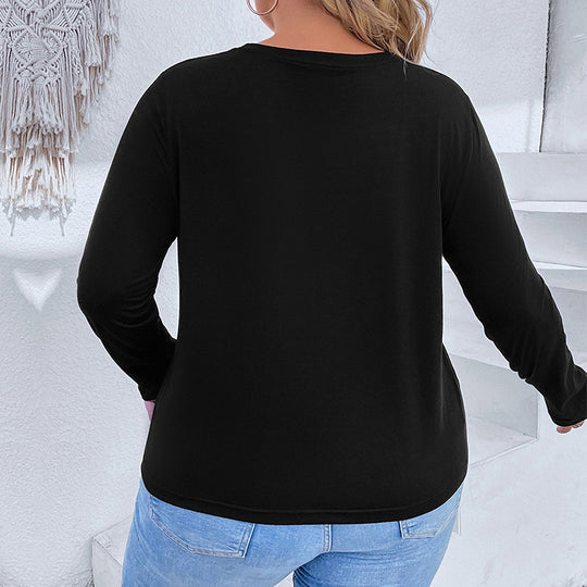 Damen Langarmshirt mit funkelndem Weihnachts-Weinglas-Print Shop Nory