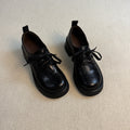 Damen Klassische Schnürschuhe mit robustem Plateau und eleganter Lederoberfläche