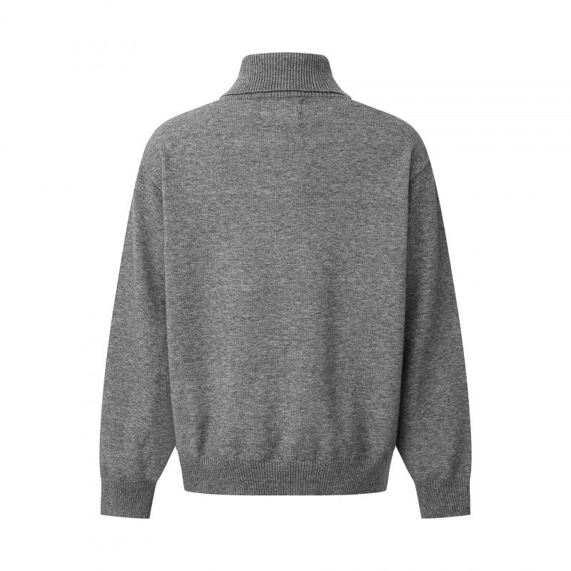 Unisex Boxy-Troyer mit asymmetrischem Schlauchkragen und Druckknopfleiste Shop Nory