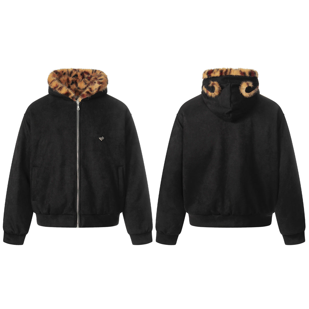 Damen Kuscheliger Samt‑Bomber mit leo‑gefüttertem Kragen und elastischem Saum Shop Nory