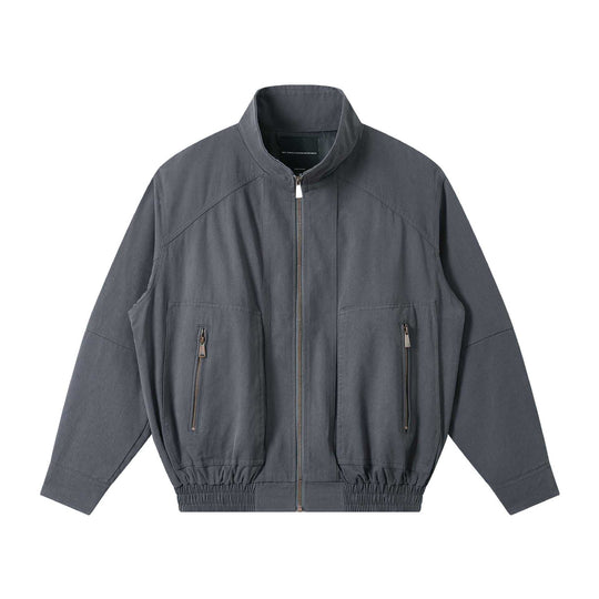 Herren Leichter Canvas-Fieldblouson mit Stehkragen, verdecktem Reißverschluss und elastischem Saum Shop Nory
