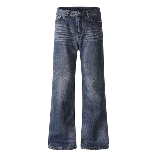 Damen weite Cropped-Jeans mit hoher Taille und Used-Effekt Shop Nory