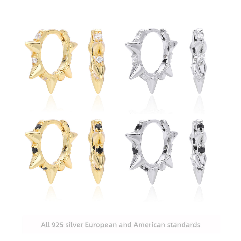 Damen Ohrhänger mit stilvollem Spike-Design aus 925 Sterling Silber Shop Nory