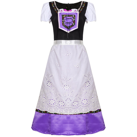 Damen nan Trachtenkleid mit geschnürter Miederblende und bestickter Schürze Shop Nory