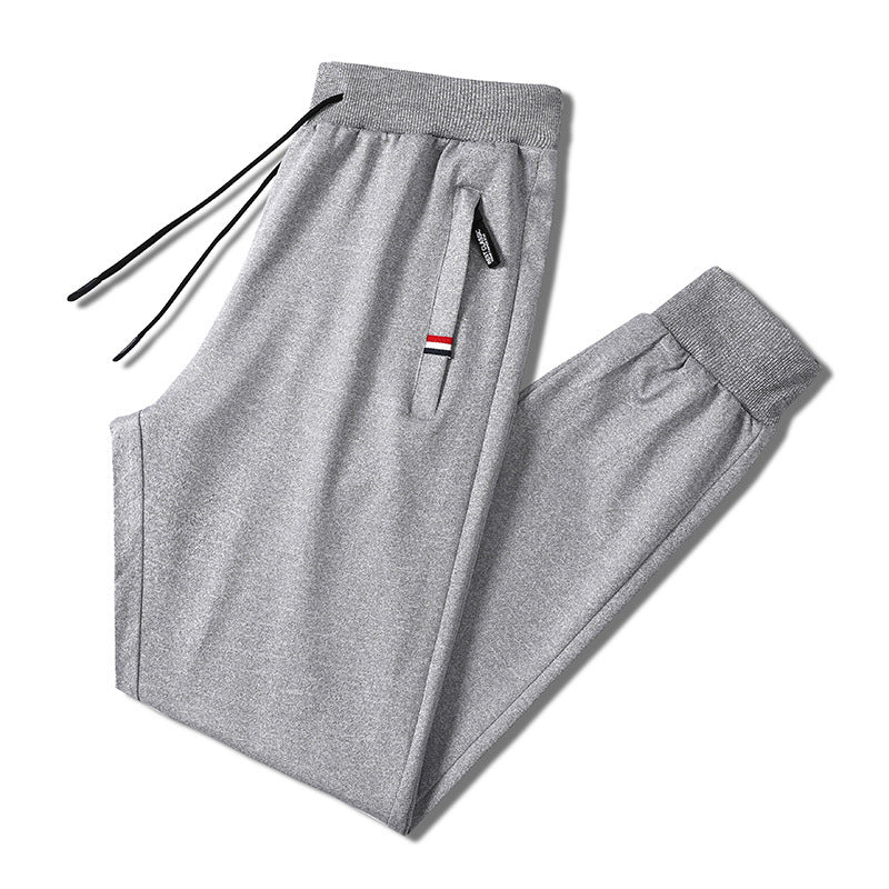 Herren Slim-Fit Jogginghose mit elastischem Rippbund, Kordelzug und Reißverschlusstaschen Shop Nory