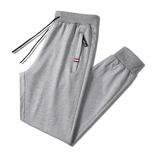 Herren Slim-Fit Jogginghose mit elastischem Rippbund, Kordelzug und Reißverschlusstaschen Shop Nory