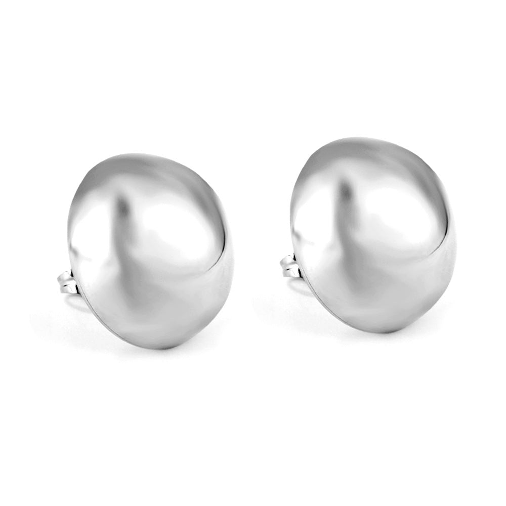Damen Ohrstecker mit elegantem, geschwungenem Design und hochglänzender Oberfläche Shop Nory