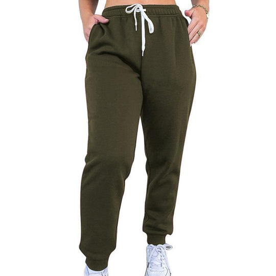 Damen nan taillenhohe tapered Jogginghose mit elastischem Komfortbund, verstellbarem Kordelzug und tiefen Eingrifftaschen Shop Nory
