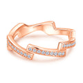 Damen modischer Zirkonia-Ring mit geschwungenem Design Shop Nory