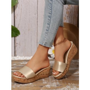 Damen Wedge-Sandaletten mit elegantem Kork-Design