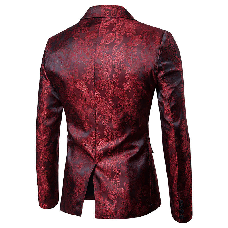 Herren elegantes Anzug-Set mit feinem Paisleymuster