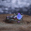 Damen Ring mit kunstvollem floralen Design und leuchtendem Opal Shop Nory
