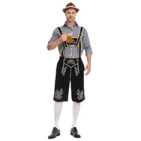 3645 (Schwarzes Oberteil + Schwarze Hose + Brauner Hut)