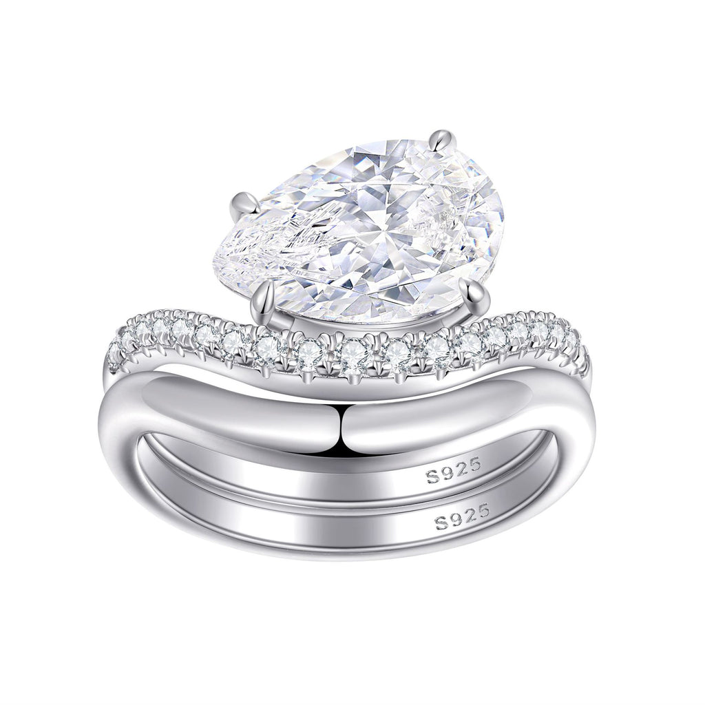 Damen eleganter Verlobungsring mit ovalem Design und funkelnden Zirkonia Shop Nory