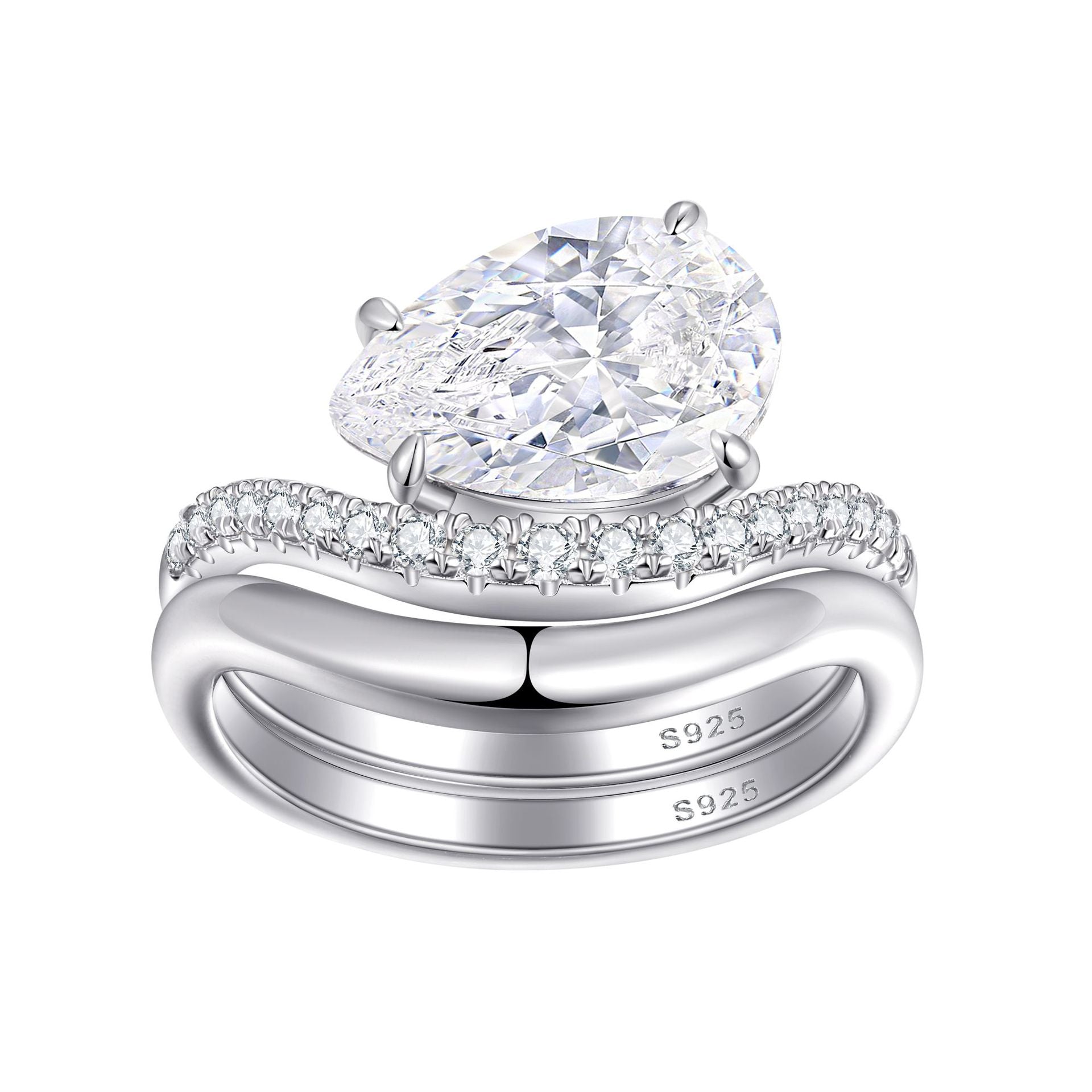 Damen eleganter Verlobungsring mit ovalem Design und funkelnden Zirkonia Shop Nory