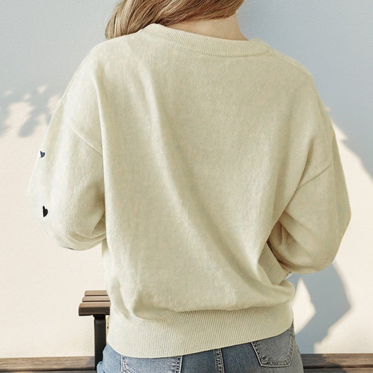 Damen Oversize-Strickpullover mit Ballonärmeln und Rippbündchen Shop Nory
