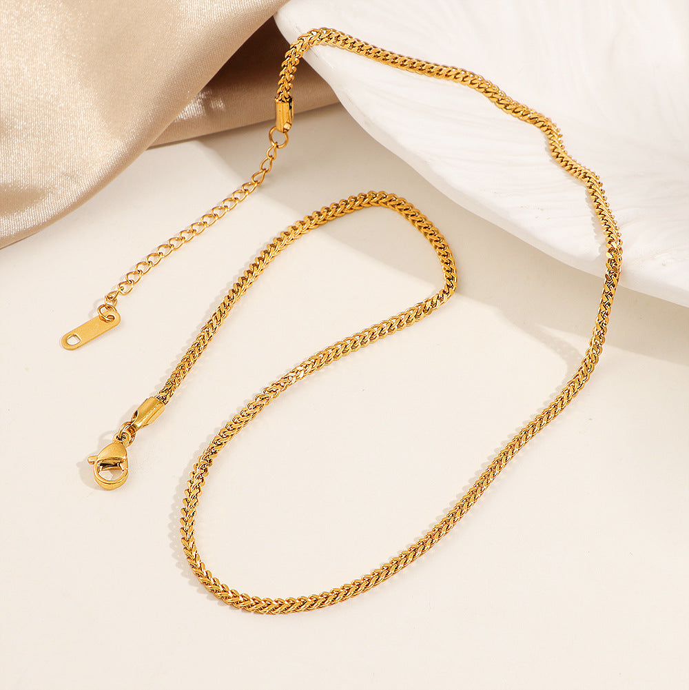 Damen klassische Curb Kette Halskette Shop Nory