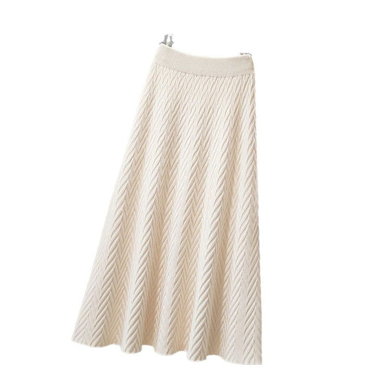 Damen Eleganter Maxirock mit Chevron-Muster Shop Nory