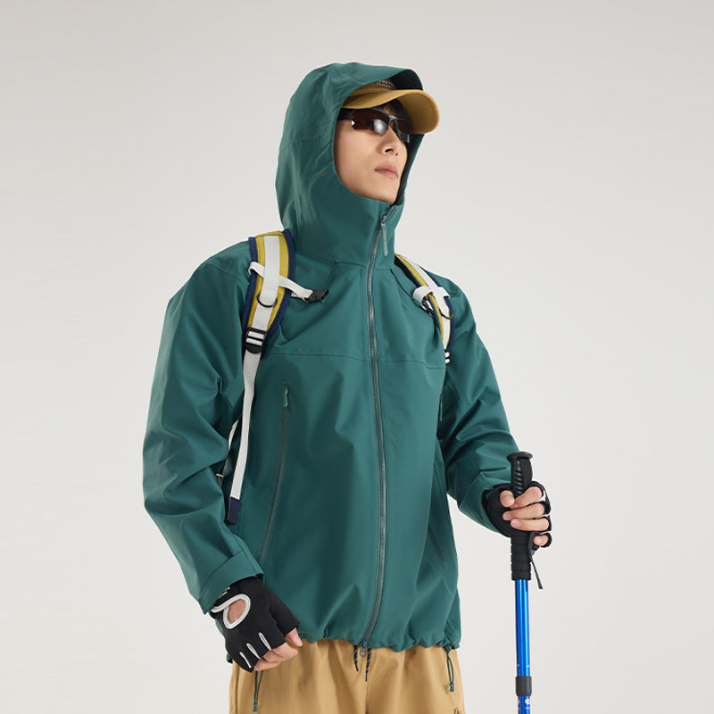Damen Leichte technische Regenjacke im Oversize-Utility-Schnitt mit verstellbarer Kapuze Shop Nory