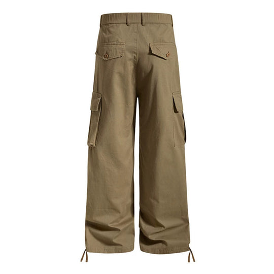 Damen weite Cargo-Hose im Utility-Stil mit Multifunktions-Taschen und Saum-Tunnelzug Shop Nory