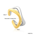 Damen Ring mit verstellbarem Design und elegantem zweifarbigen Finish Shop Nory