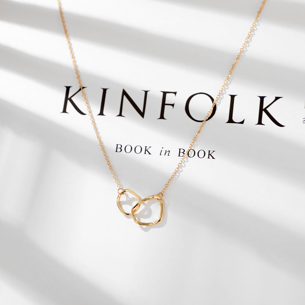 Damen Halskette mit minimalistischen geometrischen Anhängern Shop Nory