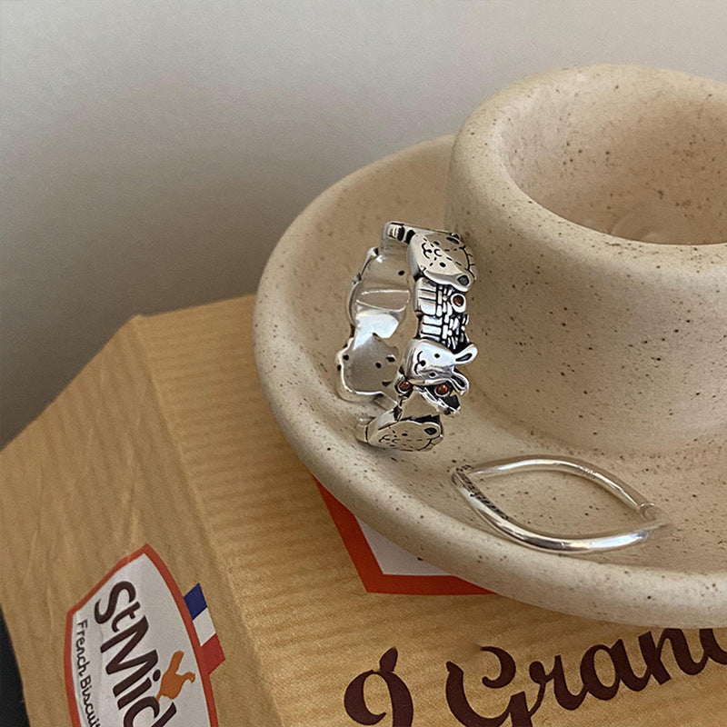 Damenring mit verspieltem Tiermotiv Shop Nory