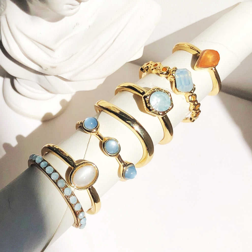 Damen Ring-Set mit eleganten Stein-Details Shop Nory