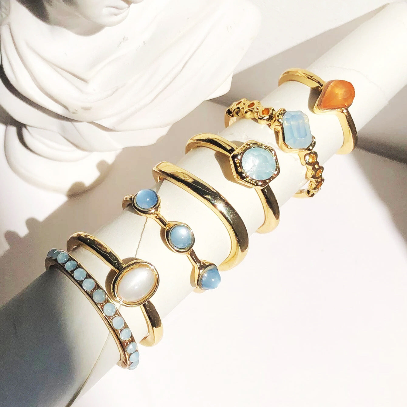 Damen Ring-Set mit eleganten Stein-Details Shop Nory