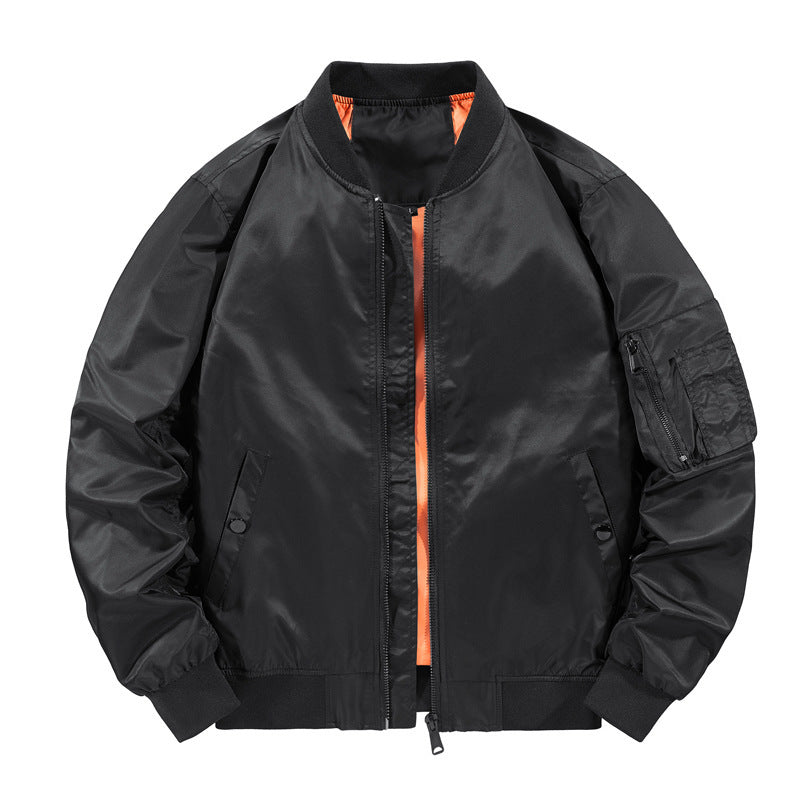 Herren Leichter Nylon‑Bomber mit kontrastierendem Innenfutter und Utility‑Ärmeltasche Shop Nory