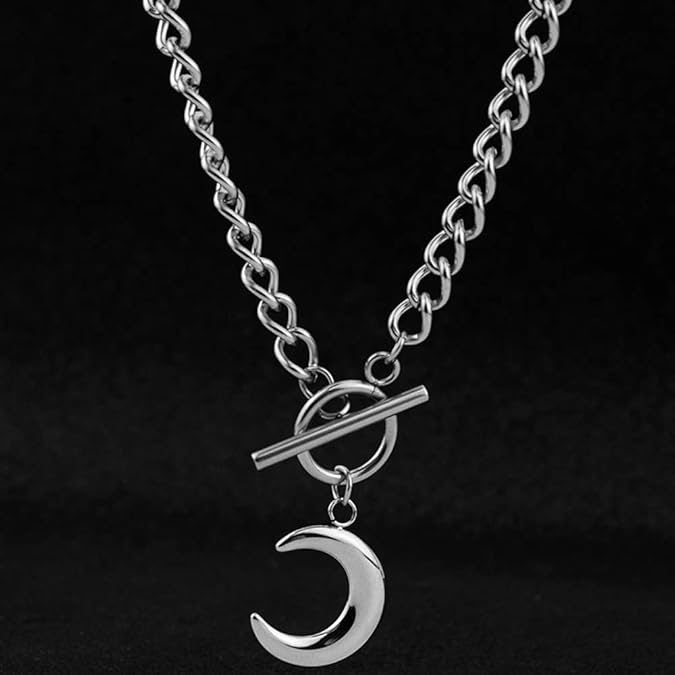 Damen Halskette mit mondförmigem Anhänger und toggle Verschluss Shop Nory