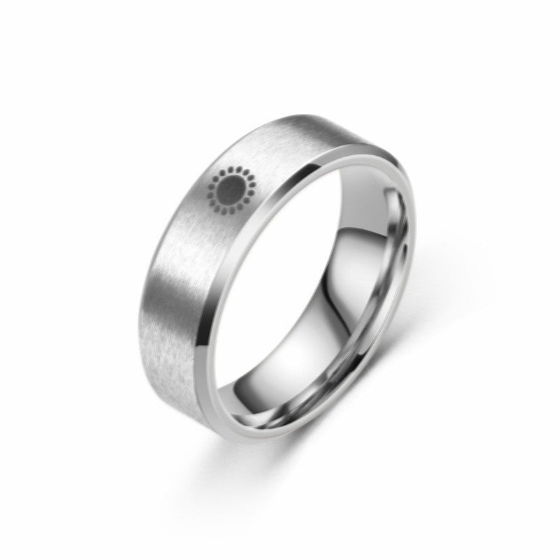 Herren Ring mit symbolischem Stern- und Mondmotiv Shop Nory