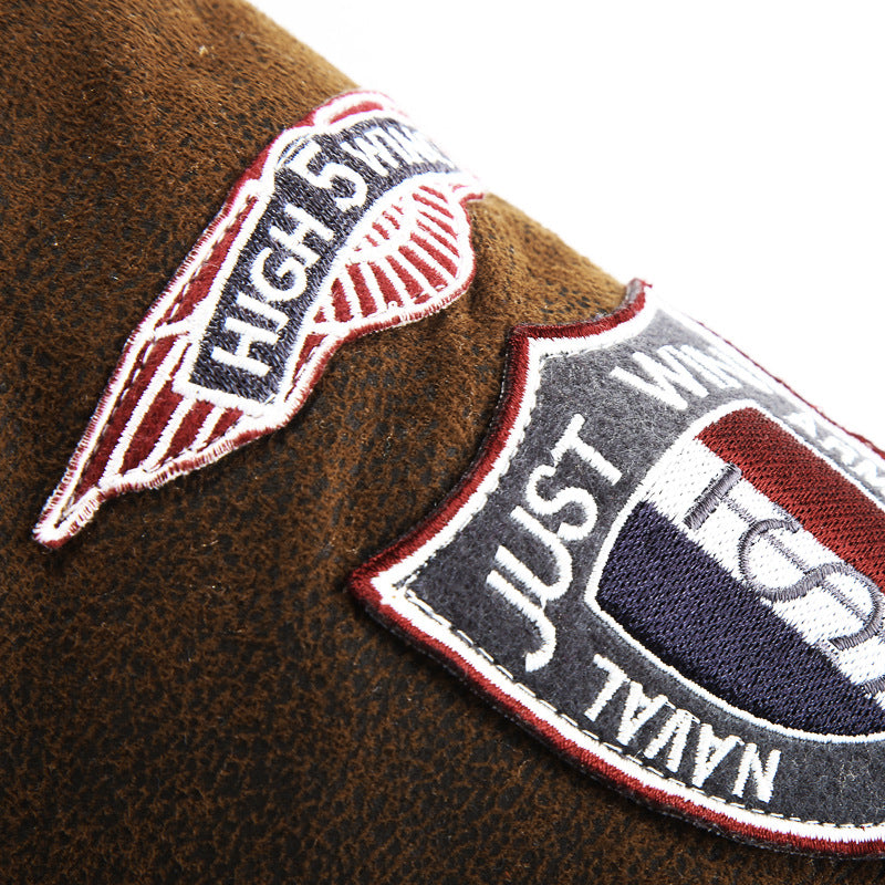 Herren Gefütterte Pilotjacke mit Kunstfellfutter und Stehkragen Shop Nory