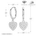 Damen Ohrhänger mit funkelnden Herzanhängern aus hochwertigem 925 Sterling Silber Shop Nory