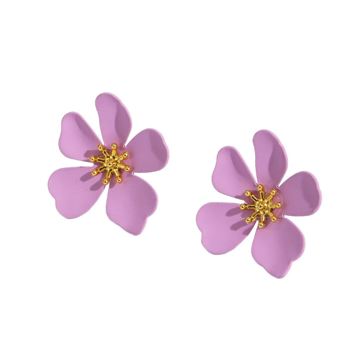 Damen Ohrringe im floralen Design mit glanzvollem goldenen Akzent Shop Nory