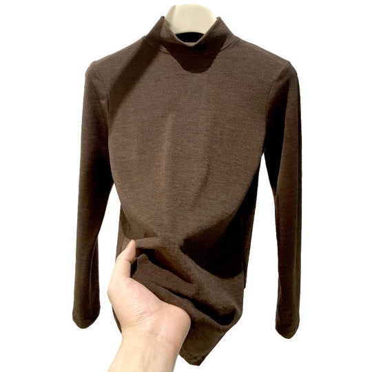 Damen Elegant und Bequem Langarmshirt mit Stehkragen Shop Nory